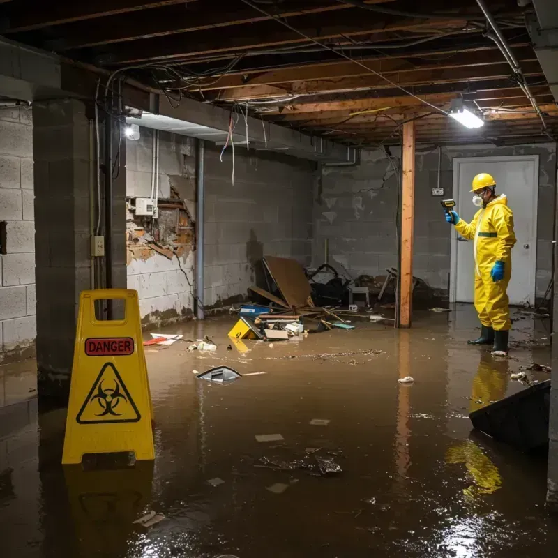 Flooded Basement Electrical Hazard in Dayton, KY Property