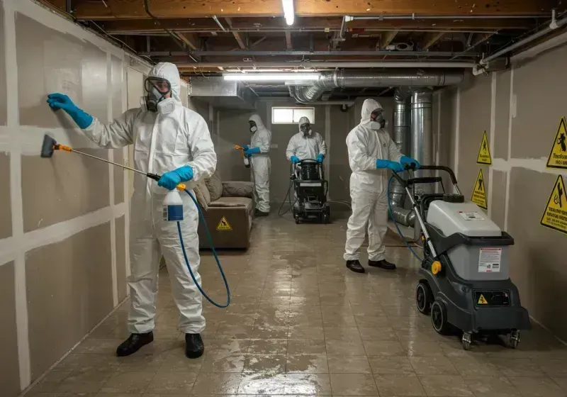 Basement Moisture Removal and Structural Drying process in Dayton, KY